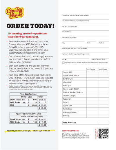 Nutrition Facts  Country Meats Fundraising